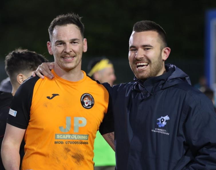 Dan shares success with Johnston team mate Scott Crawford